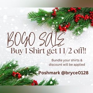 Boho Sale! Buy 1 shirt get 1 1/2 off! All Shirts, Sizes, Mens , Women’s, Kids